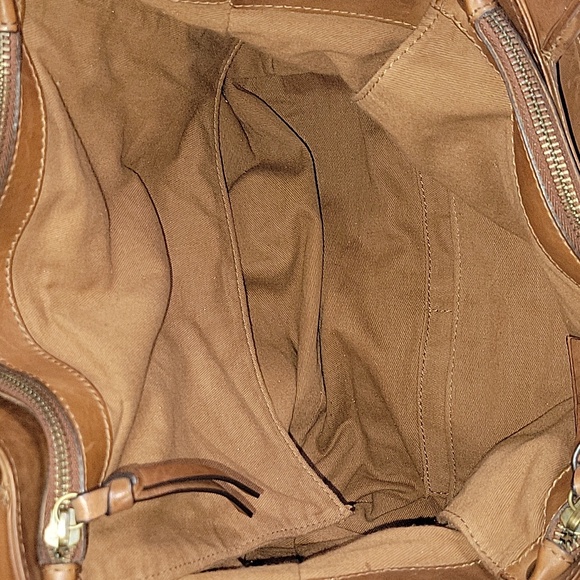 Made in India Brown and Yellow Woven Leather Tote Crossbody Bag - Picture 12 of 15